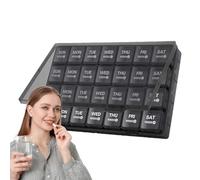 Medical Pill Organizer, Pill Box, Monthly Pill Organizer, Medication Organizer, Travel Box, Container, Dustproof Pill Planner,