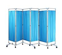 Medical Privacy Screen,6 Panel Privacy Screen, 6 Ft Tall Mobile Room Divider with Wheels & Nylon Silk Fabric, Foldable Temporary Wall Separator for Hospital, Clinic, Spa & Nursing Home