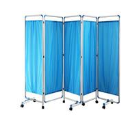 Medical Privacy Screen,6 Panel Privacy Screen, 6ft Tall Mobile Room Divider with Wheels, Nylon Silk Fabric for Hospital, Clinic, Spa & Nursing Home, Foldable Temporary Wall Separator