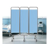 Medical Privacy Screen,Foldable Room Divider Curtains on Wheels,4 sizes Stainless Steel Privacy Screen,for Emergency, Wards, Care Rooms, Beauty Salons (Blue, 150cm x 180cm)