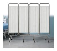 Medical Privacy Screen, Foldable Room Divider Curtains On Wheels, Stainless Steel Privacy Screen, For Emergency, Wards, Care Rooms, Beauty Salons(4 Panels)