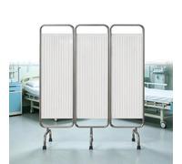 Medical Privacy Screen, Foldable Room Divider Curtains On Wheels, Stainless Steel Privacy Screen, For Emergency, Wards, Care Rooms, Beauty Salons(3 Panels)
