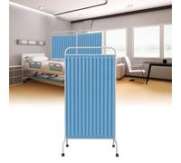 Medical Privacy Screen, Medical Screen Curtains on Wheels, 90 x 180 cm, for Emergency Room, Ward, ICU Monitoring Room Divider (1, Blue)