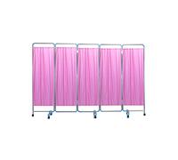 Medical Privacy Screen On Wheels, 3/4/5/6 Panel Foldable Room Divider Curtains for Clinics, Beauty Salons, Nursing Homes