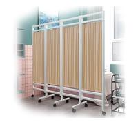 Medical Privacy Screen Portable, Foldable Medical Privacy Screen, 4-panel Room Divider With Removable Nylon Silk Fabric, Saving Space(Yellow)