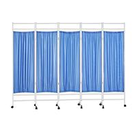Medical Privacy Screen,Rolling Medical Privacy Screen - 3/4/5/6 Panel Indoor Folding Partition Wall with Wheels, Metal Iron Frame for Beauty Salon, Hospital, Clinic Ward - Deep Coffee Color