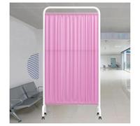 Medical Privacy Screen,Standing Door Partition with Wheels,1-5 Panel Folding Mobile Room Divider,Suitable for Wards/beauty Salons/hospitals(Pink,3-panel)