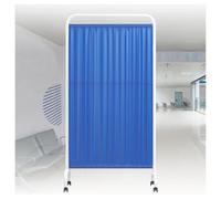 Medical Privacy Screen,Standing Door Partition with Wheels,1-5 Panel Folding Mobile Room Divider,Suitable for Wards/Beauty Salons/Hospitals(Dark Blue,4-Panel)