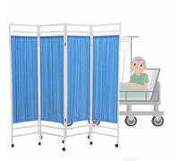 Medical Privacy Screens,4 Panel Folding Medical Privacy Screen - 6 Ft Tall Portable Room Divider on Wheels, Rolling Privacy Partition for Office/Hospital Use, Temporary Separation Panels (B
