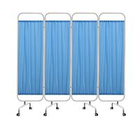 Medical Privacy Screens,6ft High Rolling Medical Privacy Screen - 4 Panel Room Divider Curtains on Wheels, Stainless Steel Portable Indoor Partition for Clinics, Beauty Salons, and Emergenc