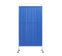Medical Privacy Screens,Portable Medical Privacy Screen, 6ft High Room Divider with Wheels, 1-Panel Folding Partition for Hospital, Office, Beauty Salon - Dark Blue & Light Blue Options