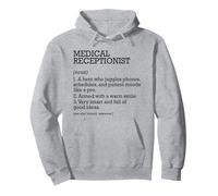 Medical Receptionist Job Definition Personalized Funny Pullover Hoodie