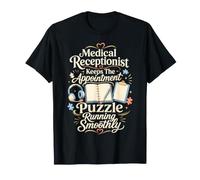 Medical Receptionist Keeps The Appointment Puzzle On Track T-Shirt