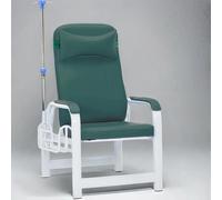 Medical Recliner Chair with Side Storage Basket, Half & Full Reclining with Armrests and IV Pole Stand for Blood Draw and Phlebotomy
