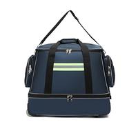 Medical Rolling Bag for First Responders with Reflective Strips and Casters, Telescopic Pull Rod, Shoulder Strap for Organizing Gear for Emergency Rescues and Outdoor Activities