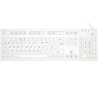 Medical Sealed IP-68 Silicone Keyboard White