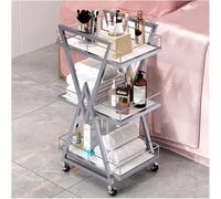 Medical Spa Trolley Cart, 3 Tier Utility Rolling Barber Cart with Wheels, Beauty Tool Storage for Manicure and Hair Stylist, Organizer with Drawer Tray