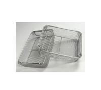 Medical Sterilization Tray 304 Stainless Steel Mesh Perforated Baskets Washing Basket Instruments Dental Instruments Labs Organizer(40x20cm)