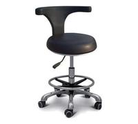 Medical Stool with 360° Rotation, Adjustable Height, PU Leather Saddle Design - Comfortable Dental Assistant Stool for Salon Use