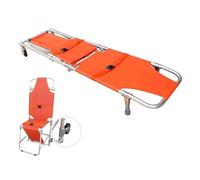 Medical Stretcher - Portable Aluminum Alloy Folding Emergency Rescue Transport Chair with 2 Wheels