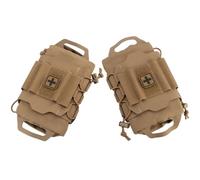 Medical Supply Holder Tactical Pouch, MOLLE Rapid First-aid Belt, Roll And Carrier Emergency Survival Two-Piece, Handle Bag High Speed Gear Reflex IFAK System(Multicam)(2PCS-CB)