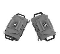 Medical Supply Holder Tactical Pouch, MOLLE Rapid First-aid Belt, Roll And Carrier Emergency Survival Two-Piece, Handle Bag High Speed Gear Reflex IFAK System(Multicam)(2PCS-WG)