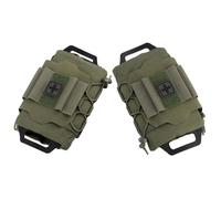 Medical Supply Holder Tactical Pouch, MOLLE Rapid First-aid Belt, Roll And Carrier Emergency Survival Two-Piece, Handle Bag High Speed Gear Reflex IFAK System(Multicam)(2PCS-RG)