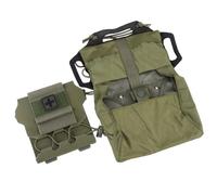 Medical Supply Holder Tactical Pouch, MOLLE Rapid First-aid Belt, Roll And Carrier Emergency Survival Two-Piece, Handle Bag High Speed Gear Reflex IFAK System(Multicam)(1PCS-RG)