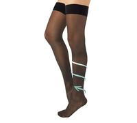 MEDICAL SUPPORT HOLD UP | 18-22 mm/Hg GRADUATED COMPRESSION STOCKING | S, M, L , XL | BLACK, SKIN | MADE IN ITALY | (XL, BLACK)
