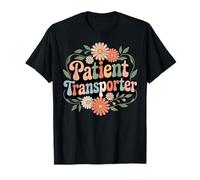 Medical Transfer Flower Floral Patient Transport T-Shirt