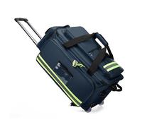 Medical Trolley Bag with Wheels, Portable First Aid Kit, Adjustable Shoulder Strap, Compartments, Reflective Strip for Home, Doctors, Camping, Travel
