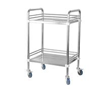 Medical Trolley Cart Dental Lab Cart, 2/3 Layers Stainless Steel Medical Instrument Trolley, Assemble The Surgical Hand Trucks,Hospital Equipment Portable Serving Trolley On Wheels