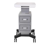 Medical Trolley Cart, Rolling Lab Cart for Hospitals, Clinics, and Laboratories with 2 Drawers and Wheels - Portable Design