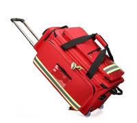 Medical Trolley Duffle Bag with Wheels - Large Capacity First Aid Organizer for Emergency Responders and Outdoor Trauma Kit Storage