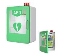 Medical Universal AED Defibrillator Wall Cabinet with Key and Alarm, Cardiac Defibrillation Alarm Box for Home, Schools, Clubs,First Aid Case