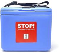 Medical Vaccine Carrier Box with Ice Packs, 12 x 10 inches, 1.6L Capacity, Blue