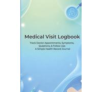 Medical Visit Logbook: Doctor Appointment Tracker & Health Organizer | Record Symptoms, Questions for the Doctor, Treatment Notes & Follow-Ups | 6 x 9 Hardcover | 108 Pages