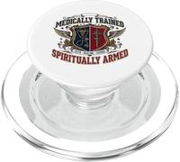 Medically Trained Spiritually Armed Christian Nurse PopSockets PopGrip for MagSafe