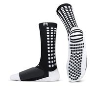 MediCaptain Lite - Protective Athletic Grip Sock with Metatarsal Padding Shock Protection, Anti-Slip Grip Pads, Non Slip, Black, Medium