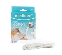 Medicare Cotton Gloves, Size M, White
