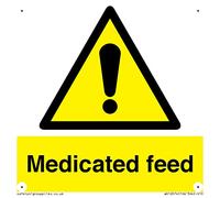 Medicated feed Sign - 100x100mm - S10