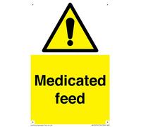 Medicated feed Sign - 100x150mm - A6P