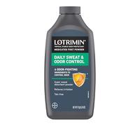 Medicated Starch Skin Protectant Foot Powder with 6 Odor-Fighting Ingredients - Daily Sweat & Odor Control by Lotrimin