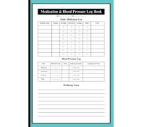 Medication and Blood Pressure Log Book: A Simple, Easy-to-Use Daily Medicine and Blood Pressure Tracking Journal