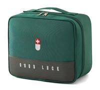 Medication Bag, Travel Pharmacy Bag, Large Capacity Medical Emergency Bag, Waterproof Medicine Storage Bag, Portable Medicine Bag for Home, Office, Travel (Green)