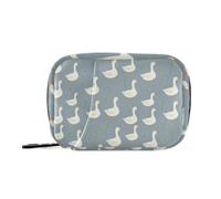 Medication Bags Travel Pill case for Purse White Geese Wild Flowers