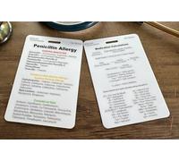 Medication Calculations and Penicillin Allergy Guide, Double-Sided Healthcare Reference Card.