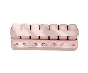 Medication Case Set - Travel Pill , Portable Can Dispenser, Compact Weekly Tablet Box, Supplement Storage Unit, Daily Sorting of Containers for Women Men Childcare B