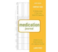 Medication Journal: Compact Size, 4-Times a Day, 7-Day Format Medicine Log Book - 1-Year Capacity