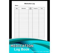Medication Log Book: Personalized Daily Medication Log Book.: Daily and Weekly Medicine Diary medication log book for blood pressure and sugar Medicine Tracker for seniors Personalized